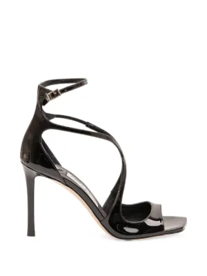 Jimmy Choo Zea floral-appliqué Sandals | Black | FARFETCH