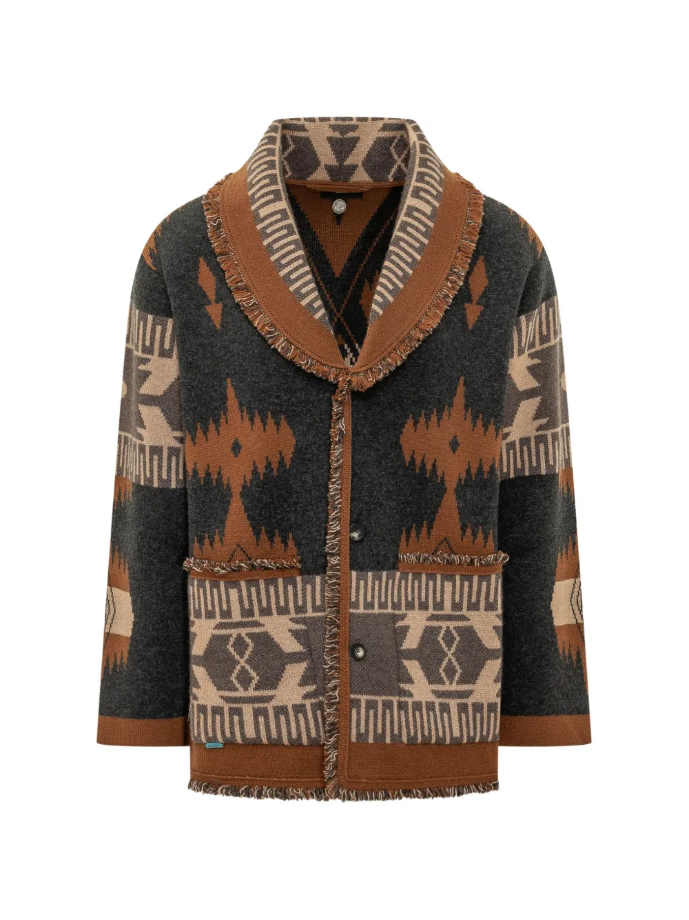 Alanui Icon jacquard cardigan - Marrone