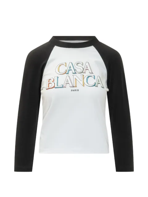 Casablanca playera manga larga con logo estampado