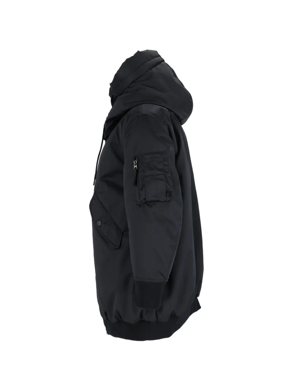 ASPESI hooded zip-up jacket Zwart
