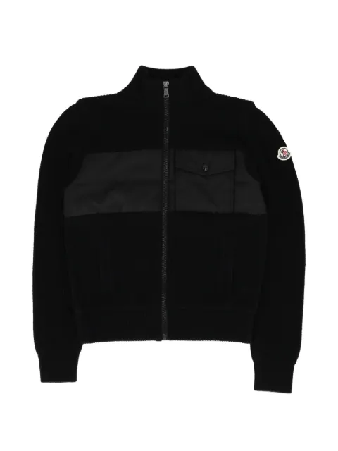 Moncler Enfant panelled zip-up sweater