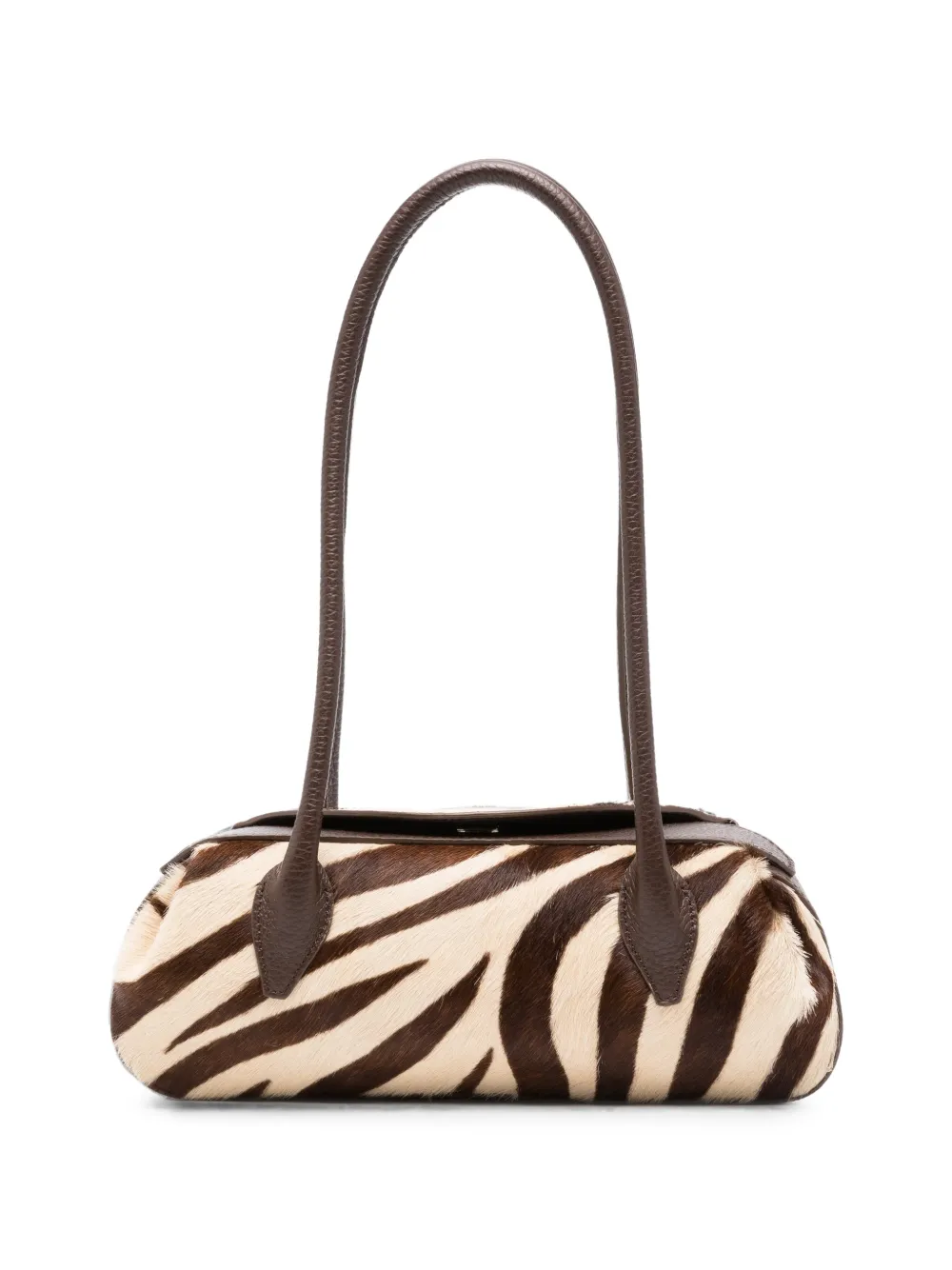 Yuzefi zebra-print shoulder bag - Marrone