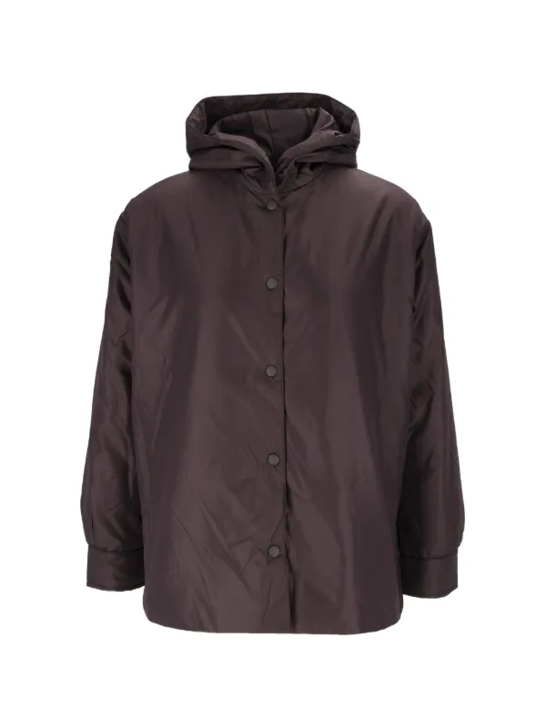 ASPESI Beth Hooded Jacket in Brown