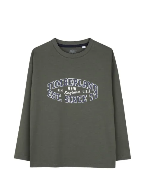 Timberland Kids logo-print long-sleeved T-shirt