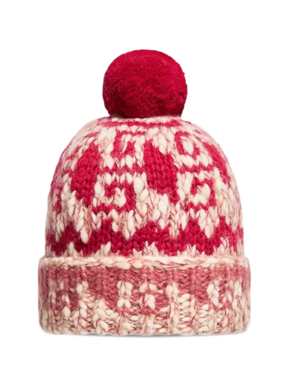 MONCLER GRENOBLE KIDS intarsia-knit beanie hat Rood