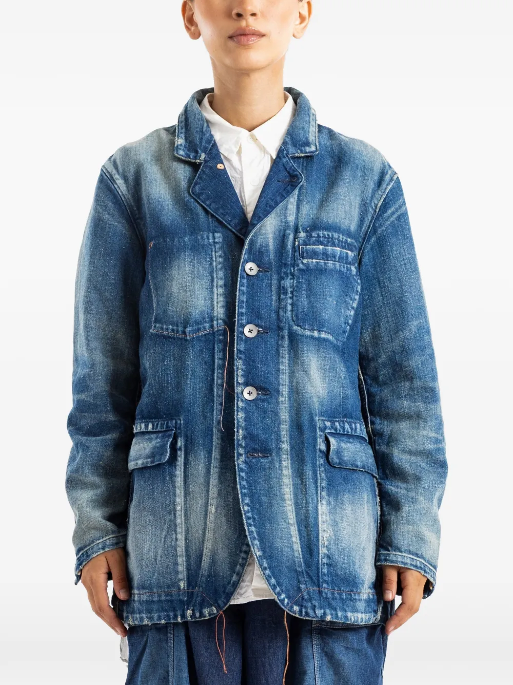 COTTLE faded-effect jacket - Blau