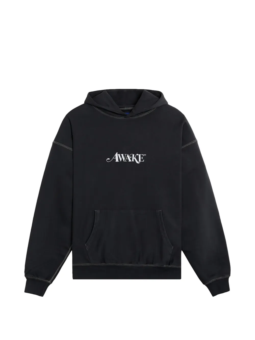 Awake NY logo-embroidered hoodie - Schwarz