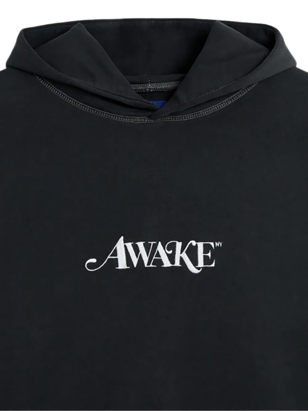 Awake NY Hoodie met geborduurd logo Zwart