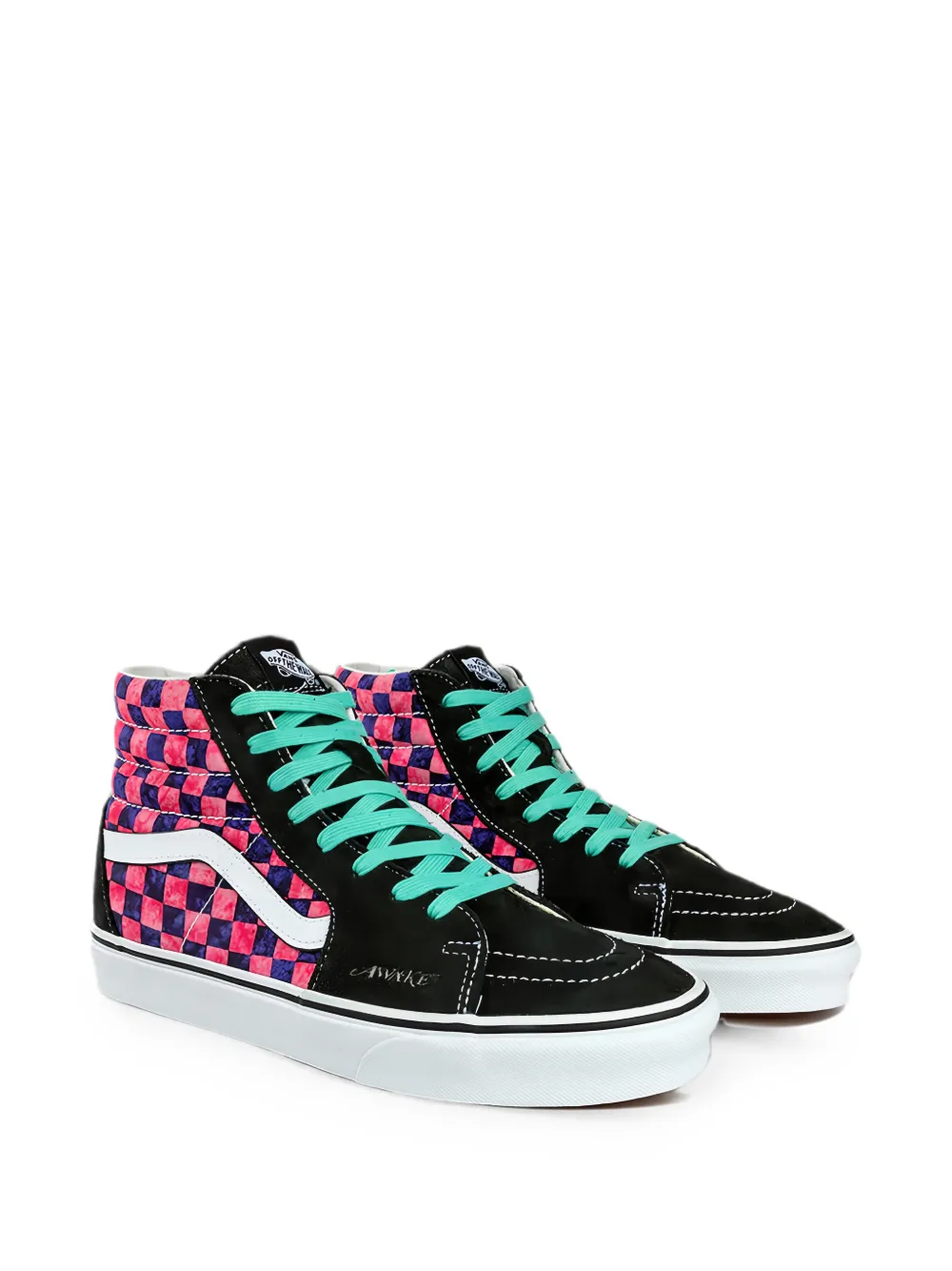Vans Sk8-Hi checkerboard sneakers Zwart
