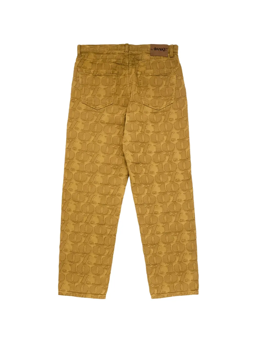 Awake NY Jeans met jacquard-patroon Geel