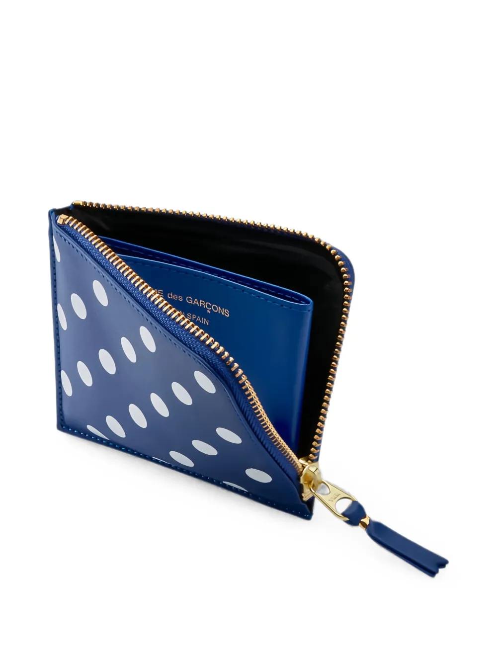 Comme Des Garçons Wallet Portemonnee met stippen Blauw
