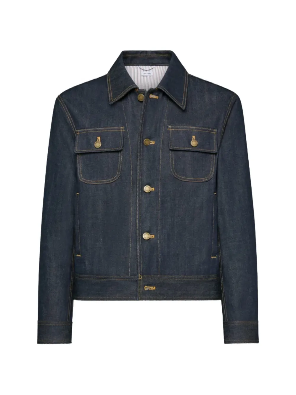 Thom Browne selvedge backstrap denim jacket - Blau