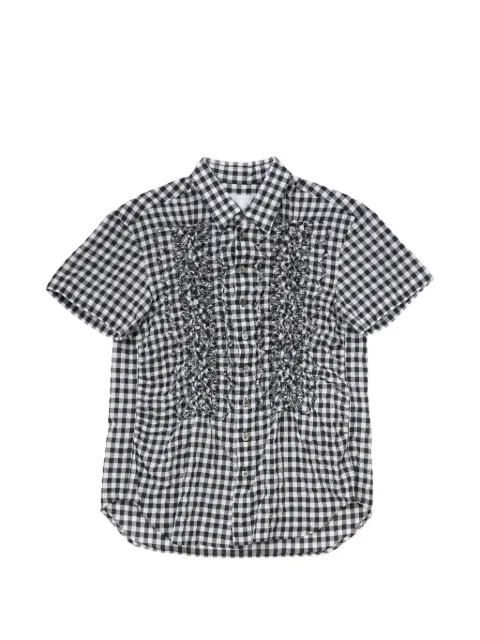 Comme des Garçons TAO camisa con bordado y motivo de cuadros gingham