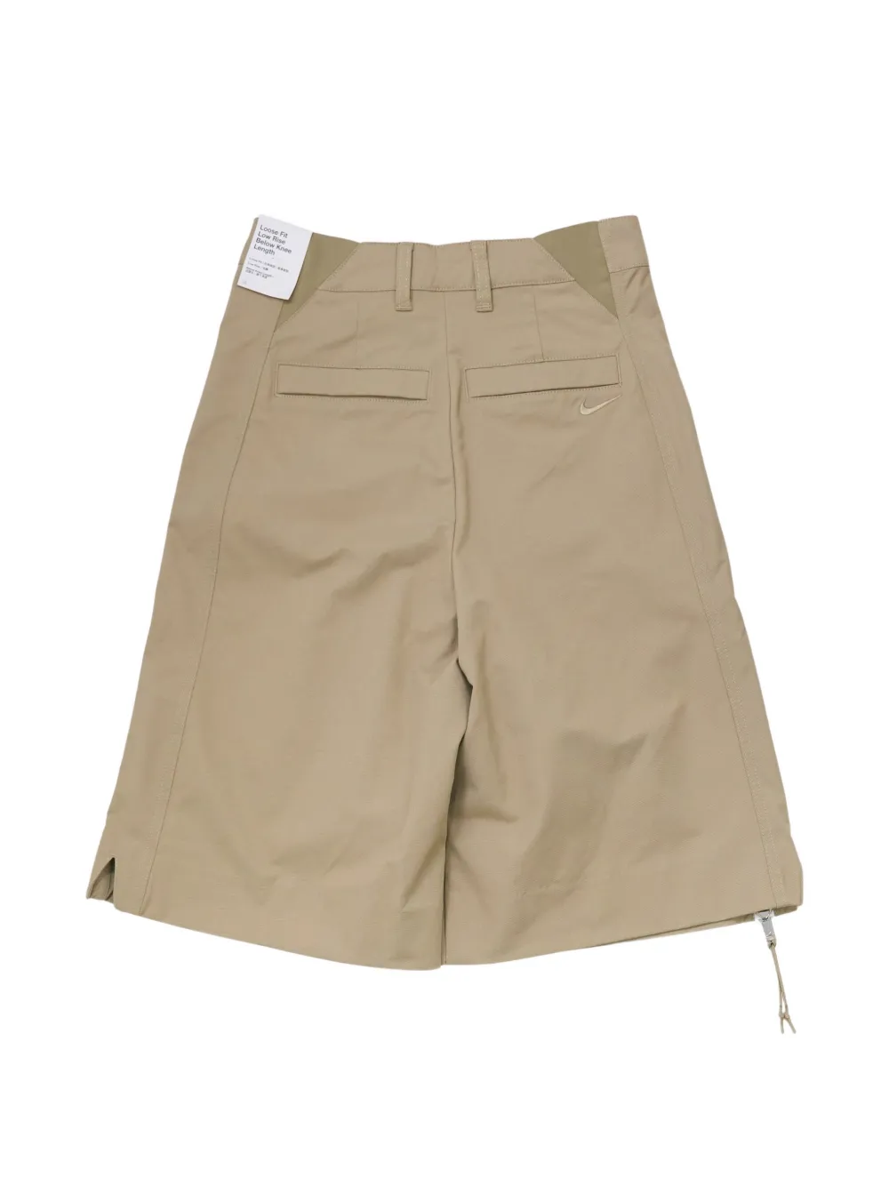 Nike Geplooide shorts met ritsdetail Beige