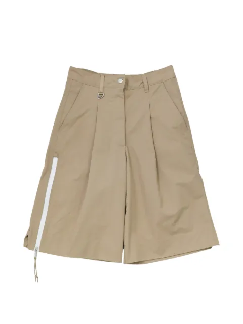 Nike pleated zip-detail shorts
