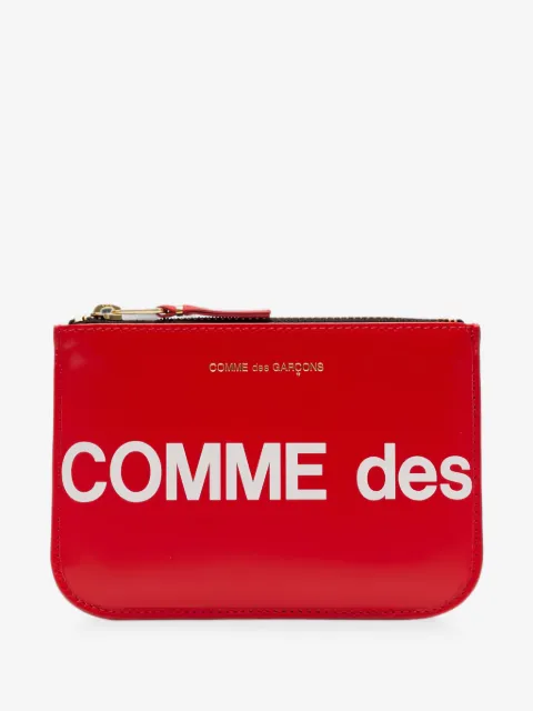 Comme Des Garçons Wallet cartera Huge Logo de piel