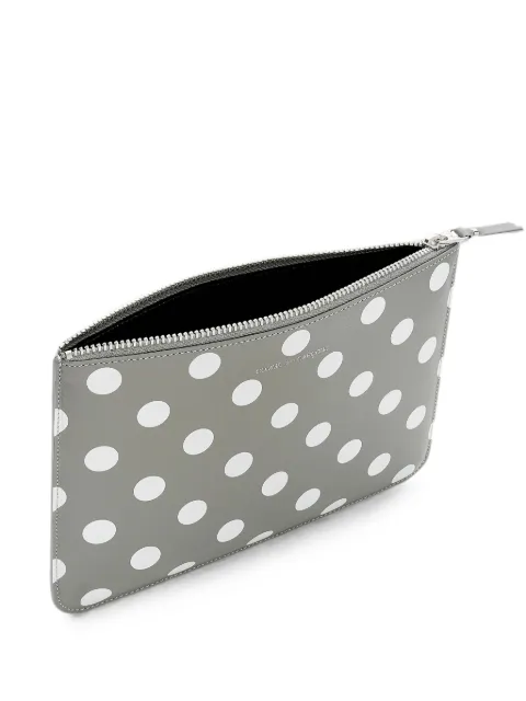 Comme Des Garçons Wallet bolso de mano con motivo de lunares y cremallera en el tope