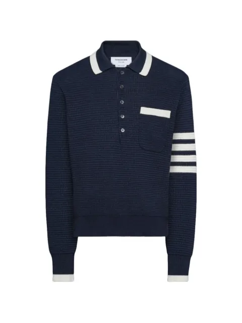 Thom Browne 4-Bar textured-stitch sweater
