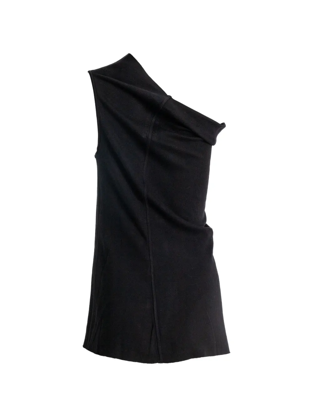Rick Owens one-shoulder draped top - Nero