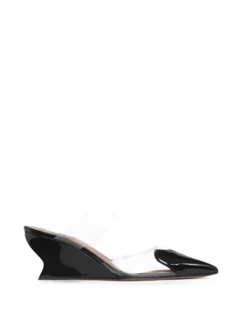 Alaïa LE CŒUR patent-leather wedge mules