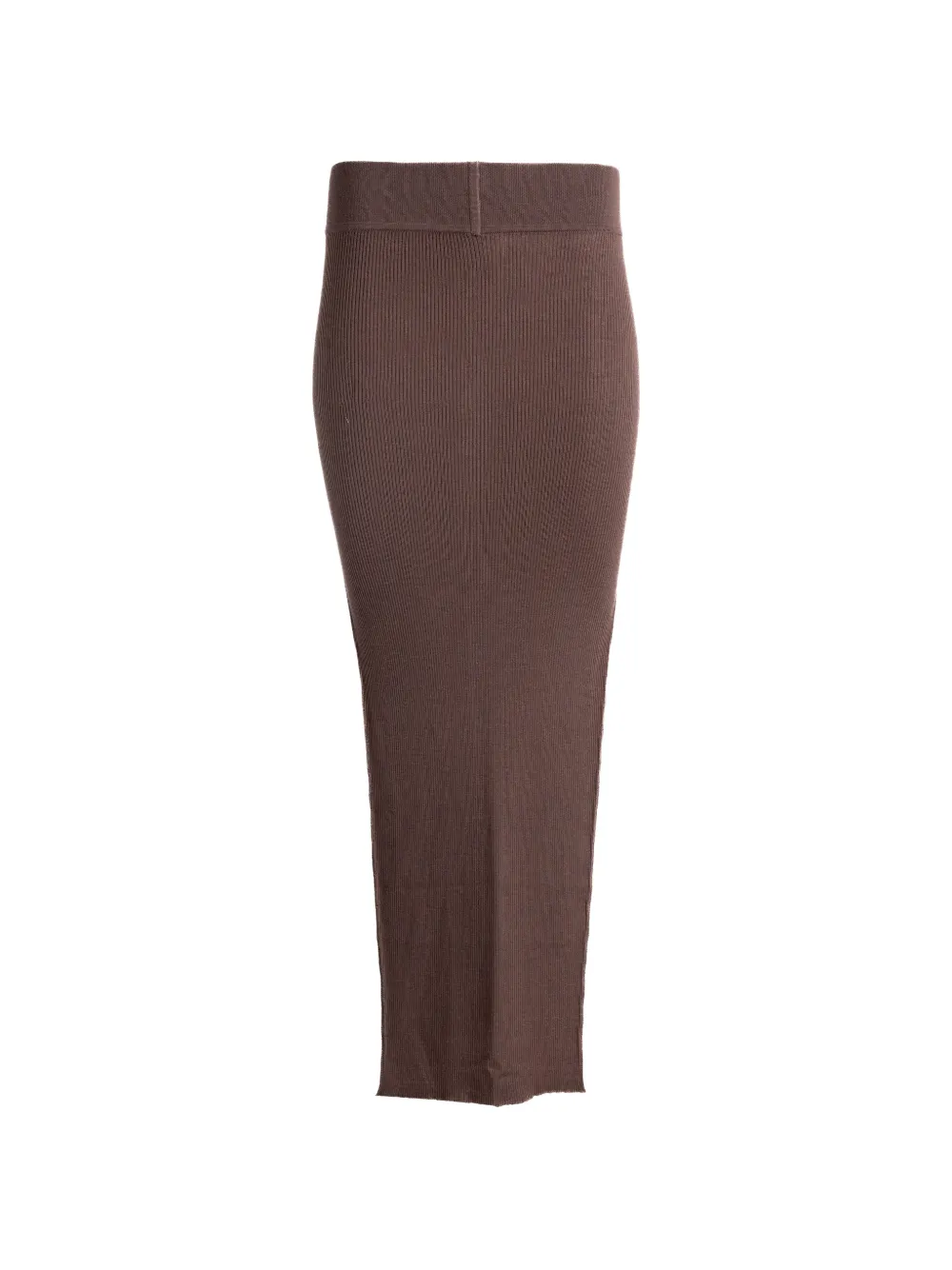 Rick Owens ribbed-knit maxi skirt - Marrone