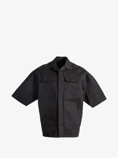 Rick Owens camisa manga corta con bolsillos y solapa