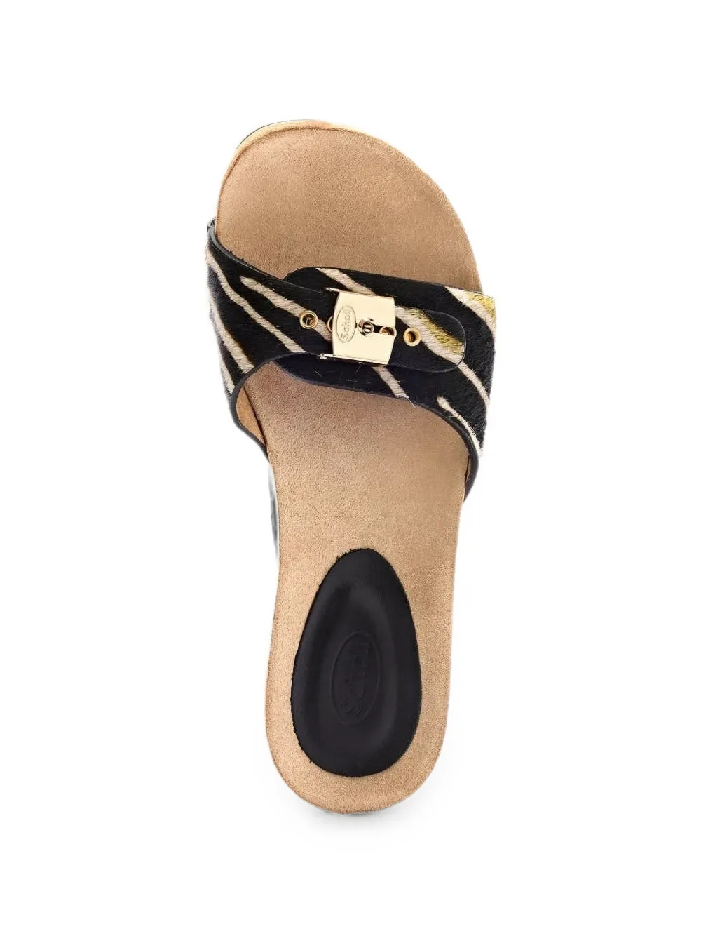 Scholl Luna sandalen met zebra-print Zwart