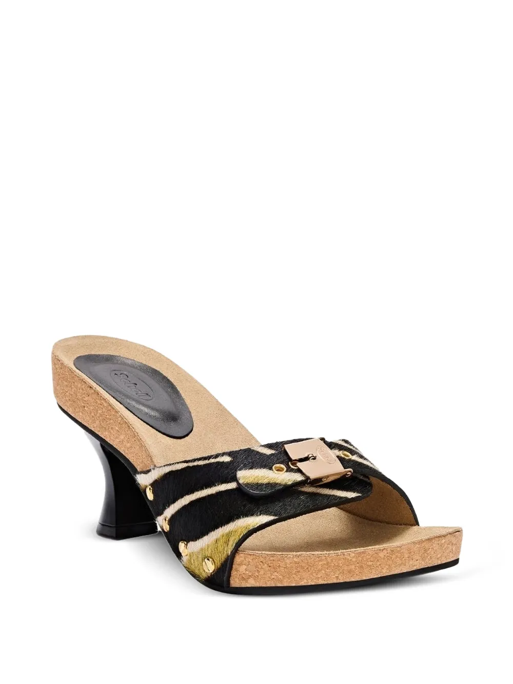 Scholl Luna sandalen met zebra-print Zwart