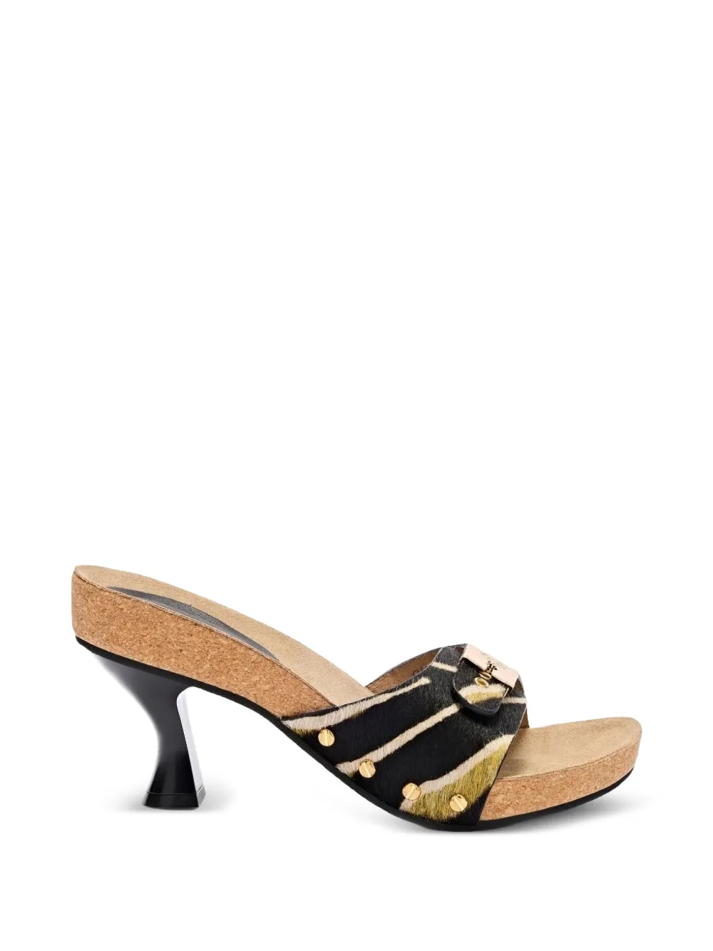 Scholl Luna sandalen met zebra-print Zwart