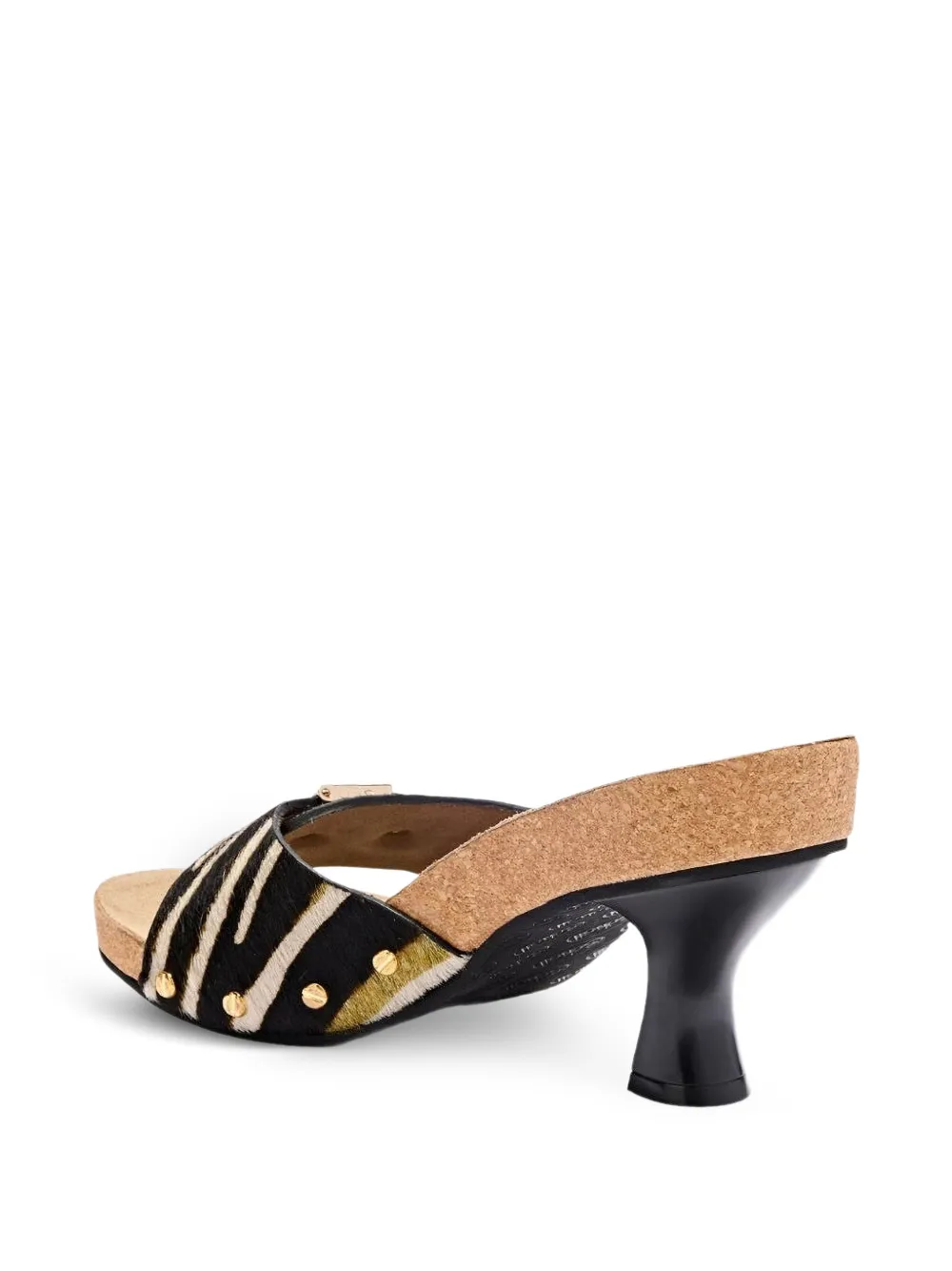 Scholl Luna sandalen met zebra-print Zwart