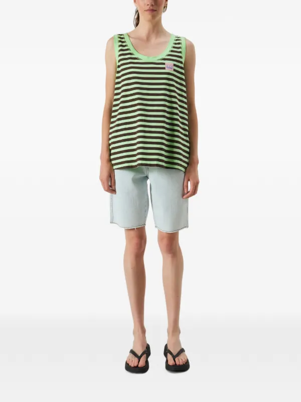 American Vintage Gixy Striped Tank Top | Green | FARFETCH CA