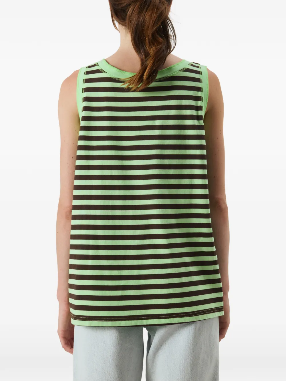 American Vintage Gixy Striped Tank Top | Green | FARFETCH CA