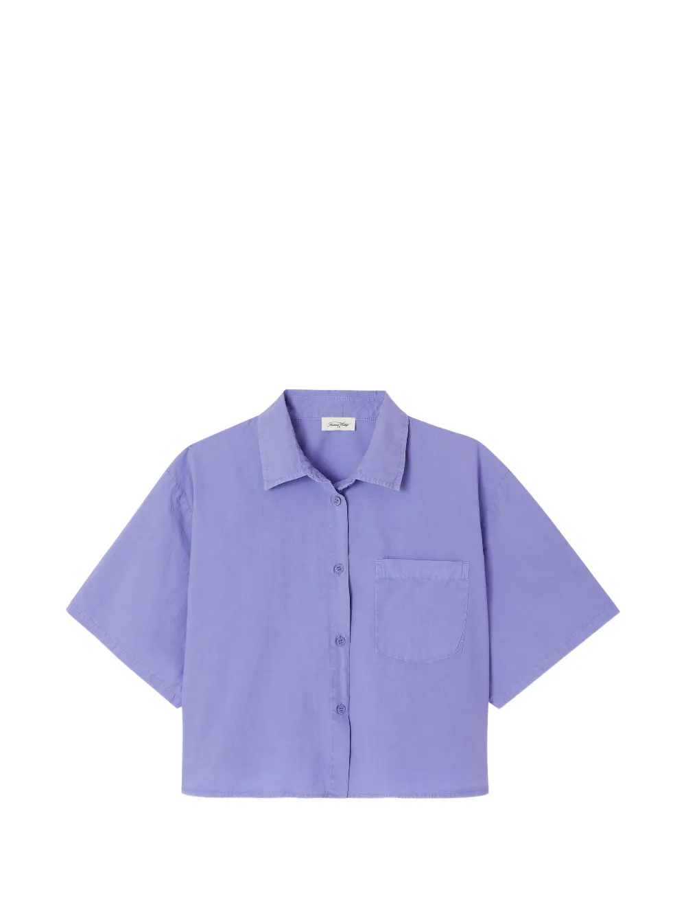 American Vintage Bailow cropped short-sleeve shirt - Violett