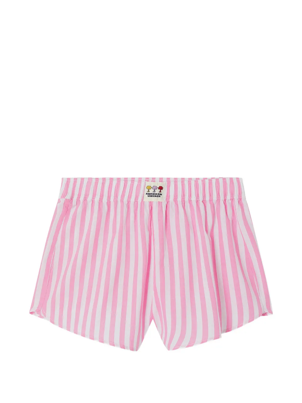 American Vintage Vextown striped cotton shorts - Rosa