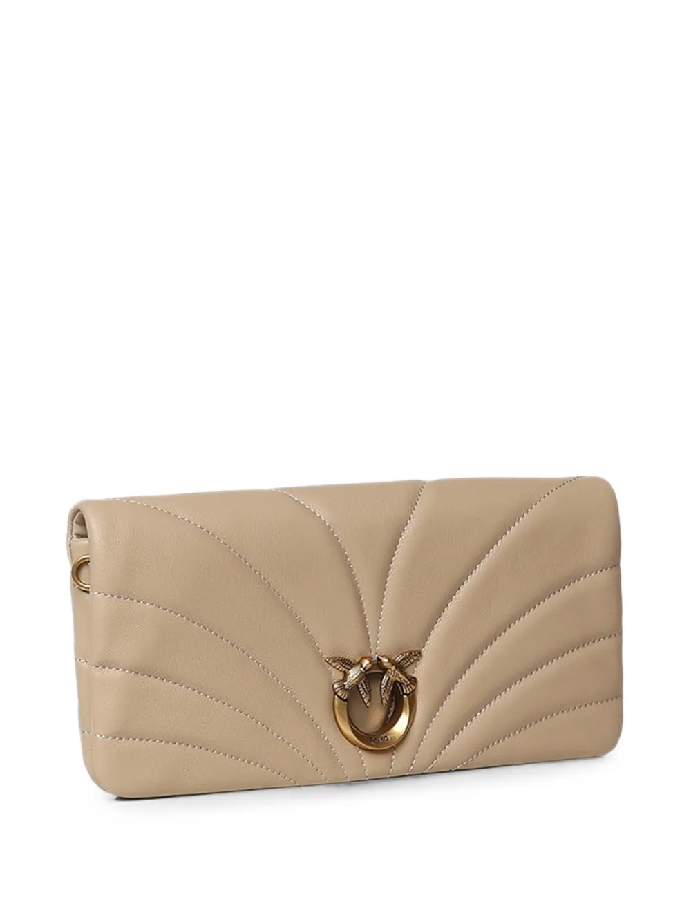 PINKO Love Birds gewatteerde clutch Beige