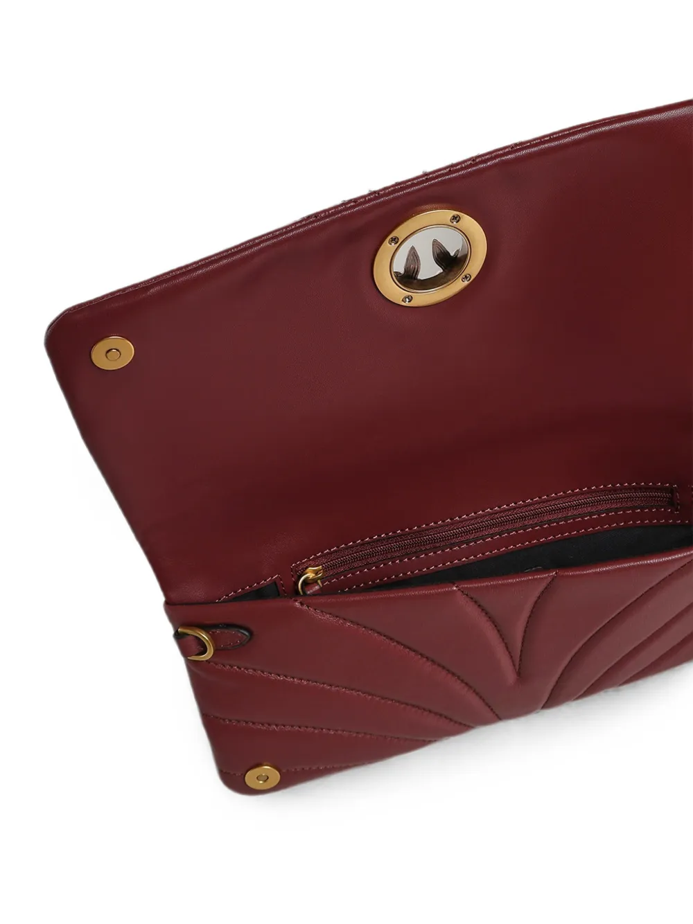 PINKO Love Bird gewatteerde schoudertas Rood