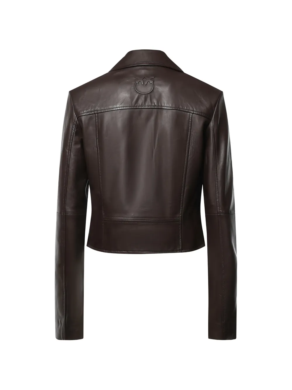 PINKO Leren bikerjack Bruin