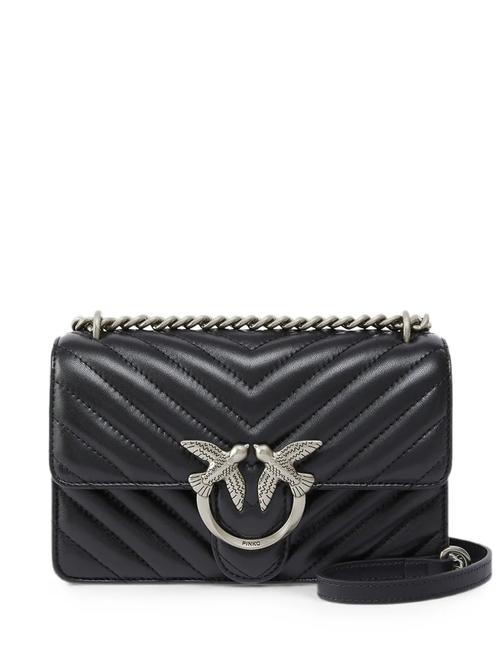 PINKO small shoulder bag Love bag one chevron - Nero