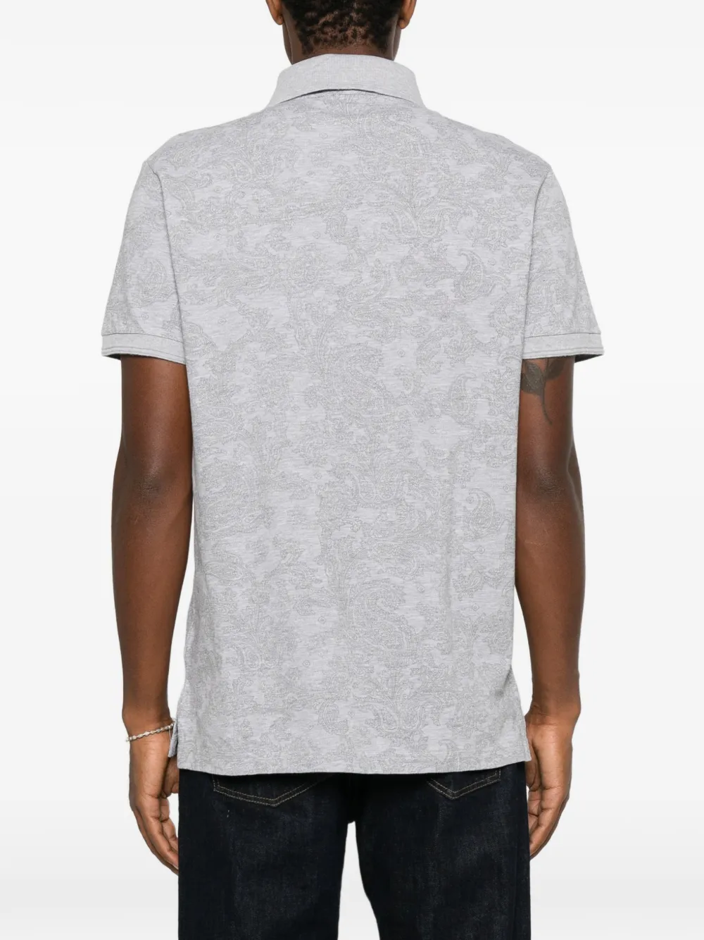 ETRO Poloshirt met paisley-print Grijs
