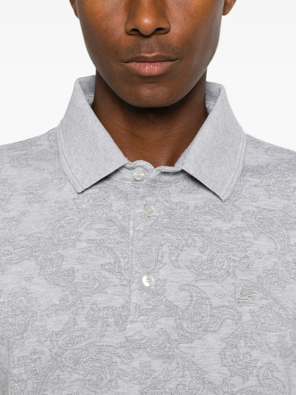 ETRO Poloshirt met paisley-print Grijs