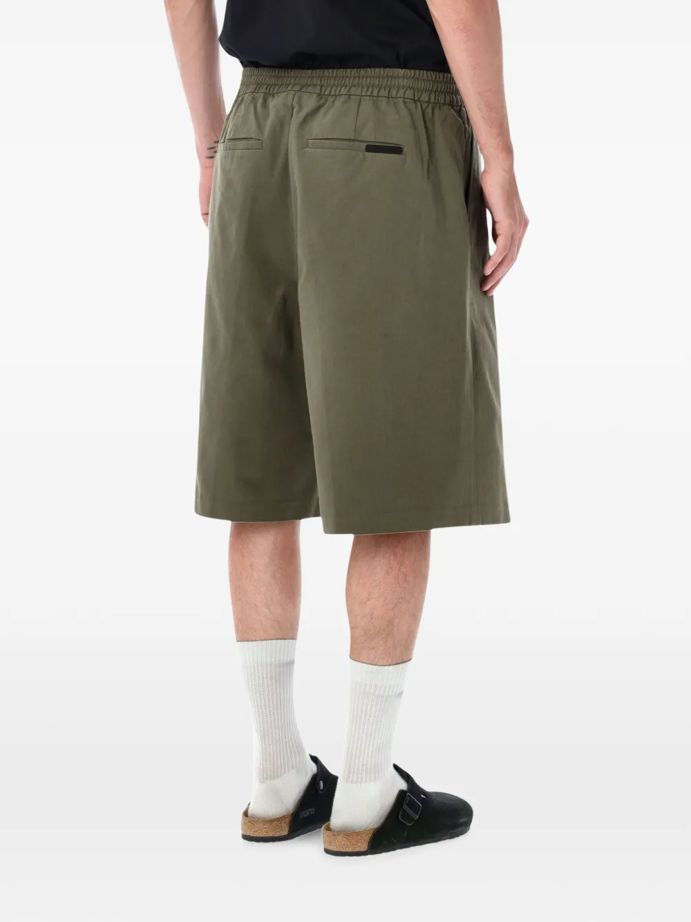 FEAR OF GOD ESSENTIALS Bermuda shorts met trekkoord Groen