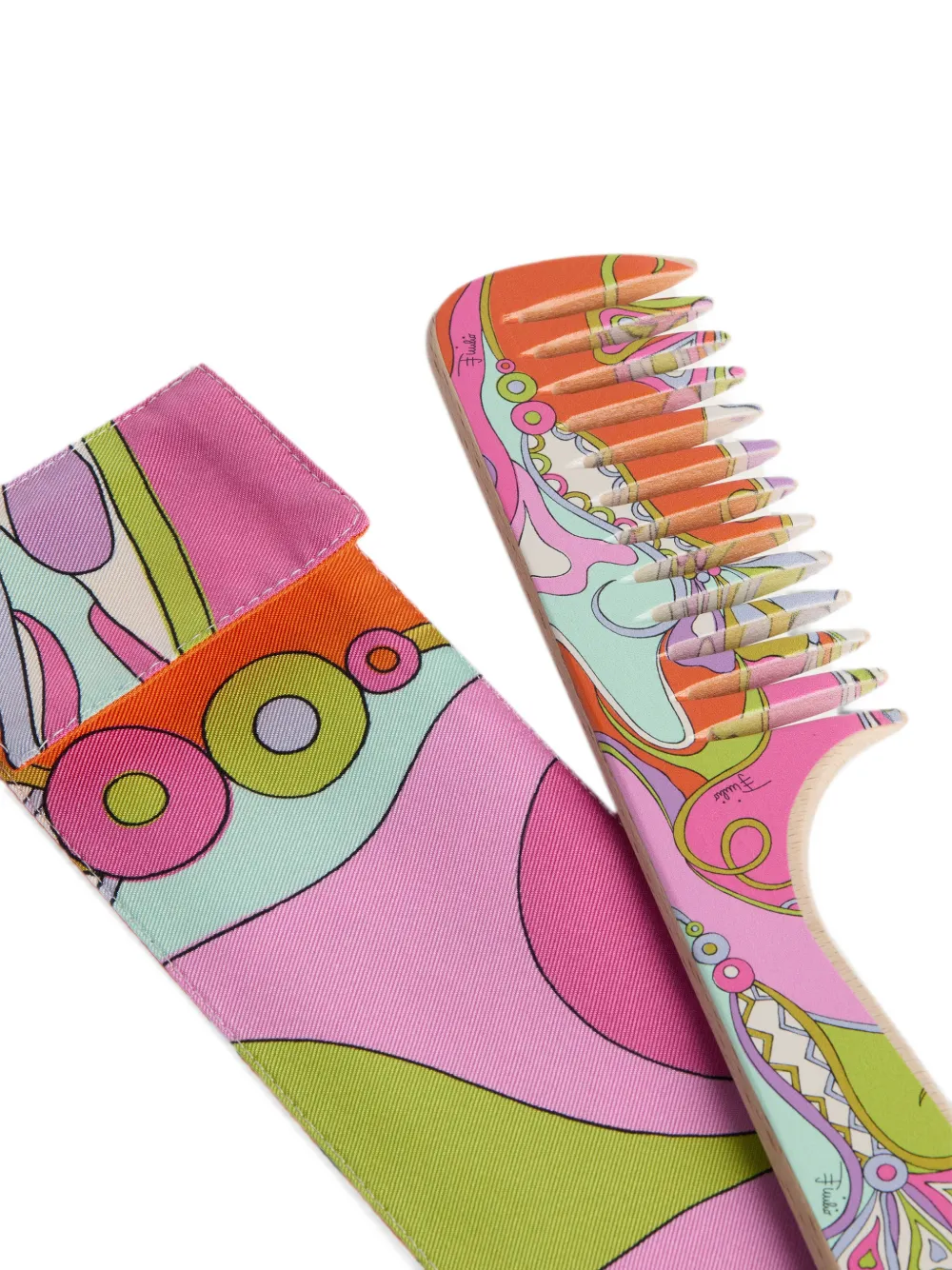 Pucci Orchidee-print Comb In Multi