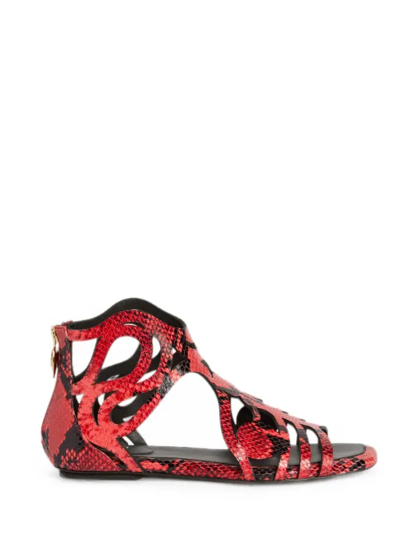 Pucci Low Gladiator Sandals in Orange