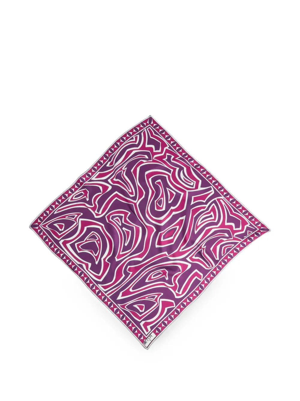 PUCCI Zijden sjaal met Labirinto-print Blauw