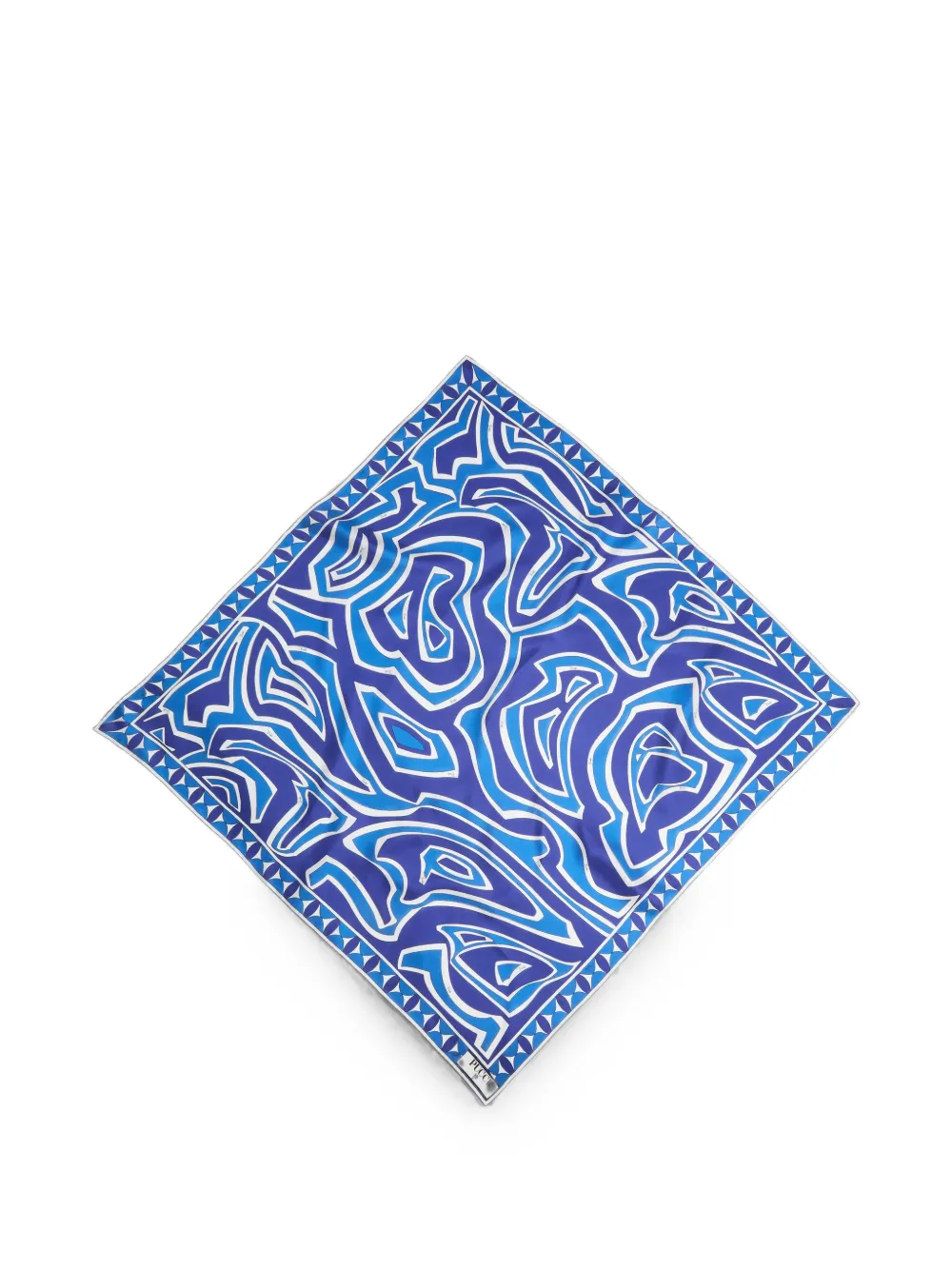 PUCCI Labirinto-print silk scarf - Blau
