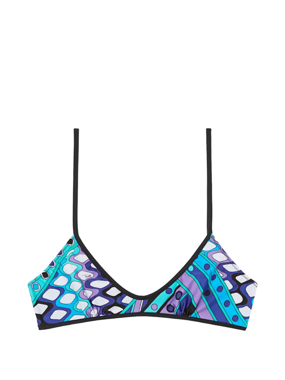 PUCCI Vivara-print balconette bikini top - Blau