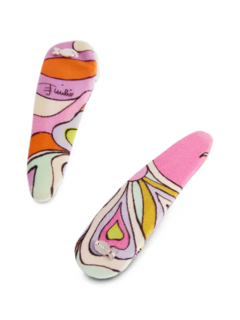 PUCCI Orchidee-print hair clip set