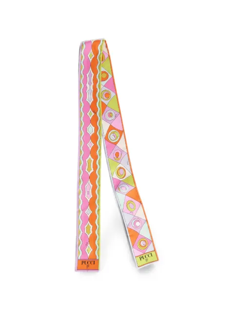 PUCCI Occhi mixed-print silk twill scarf
