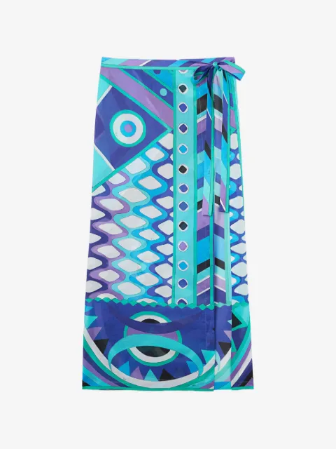 PUCCI falda estilo pareo con estampado Vivara