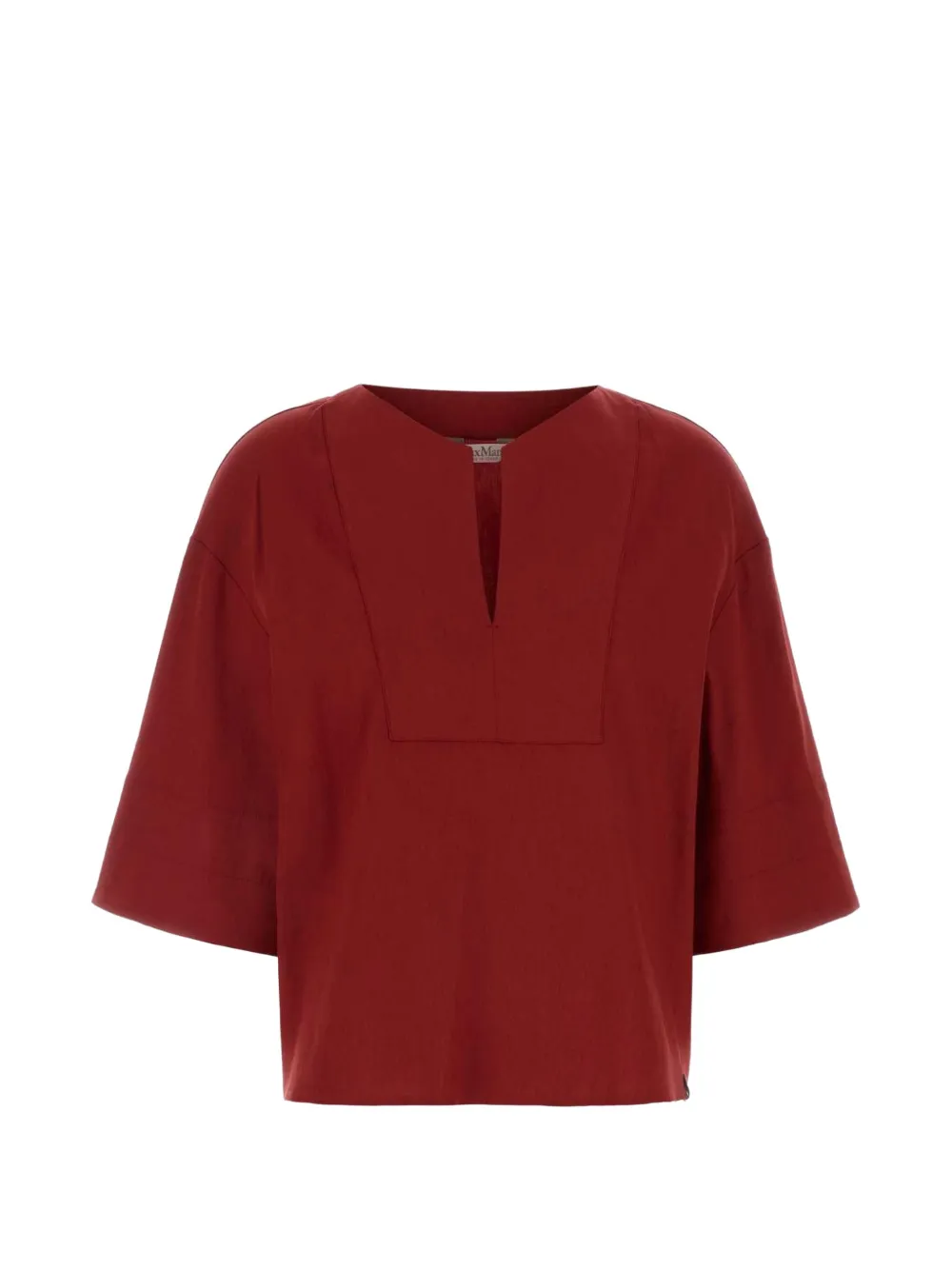 Max Mara Sospiro Tunika mit V-Ausschnitt - Rot